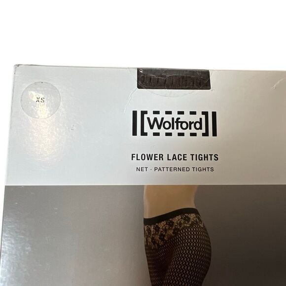 Wolford Floral Net Tights Umber XS 19437 / 4850 - Picture 7 of 9